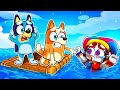 Bluey & Bingo Save Pomni! (Roblox Build a Boat)