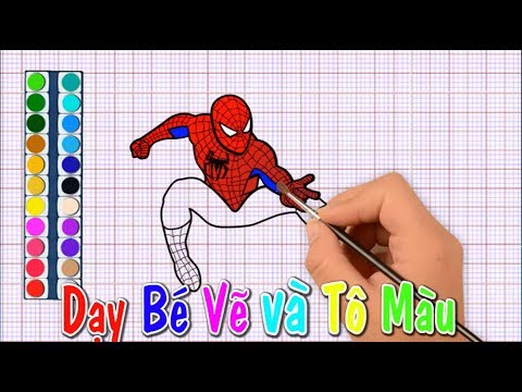 Bé Vẽ Và Tô Màu Siêu Nhân Người Nhện Tô Màu Superman How To Draw Spiderman