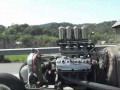 Rat Rod trucks roaring down the freeway