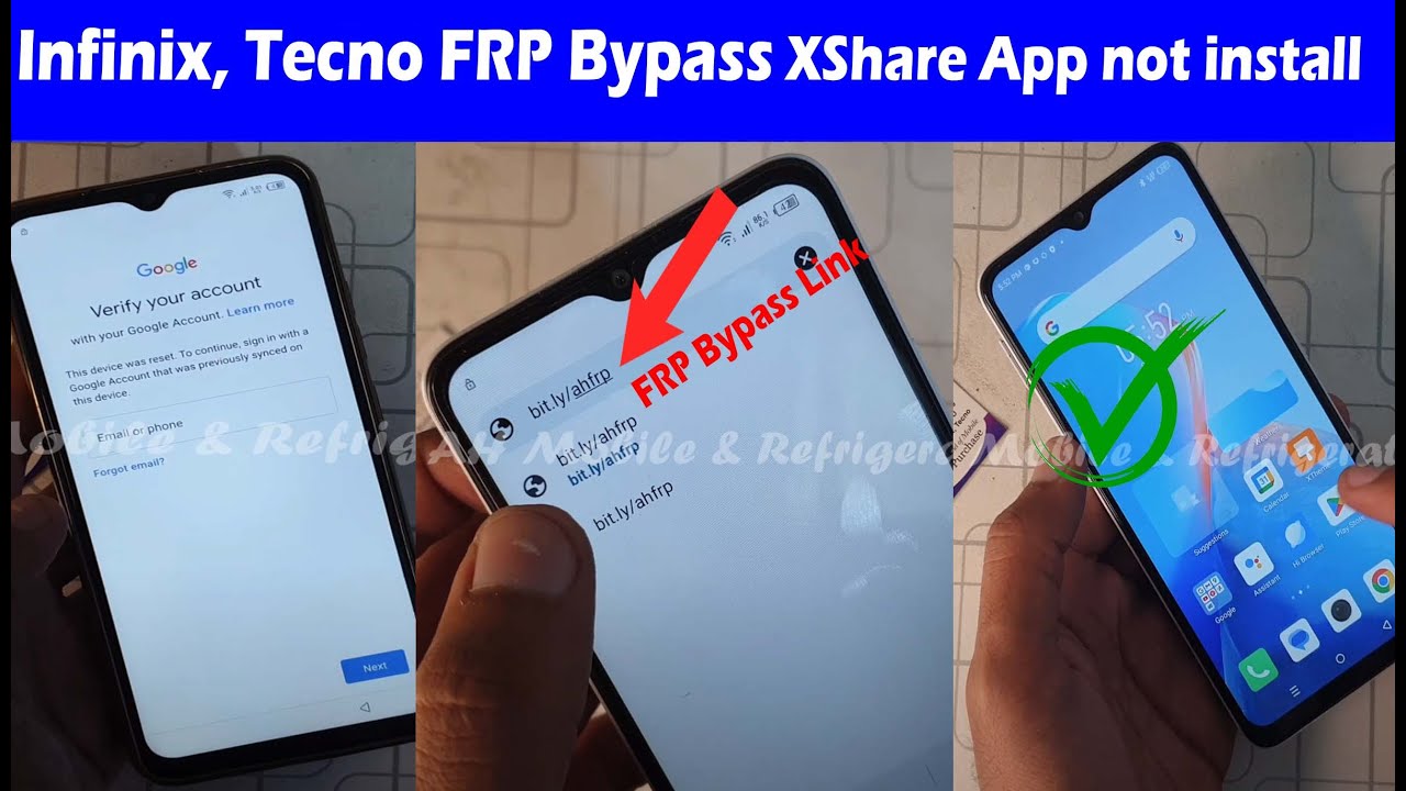 Infinix Tecno FRP Bypass Android 12 XShare App not Infinix Tecno FRP Bypass Android 12 XShare App not