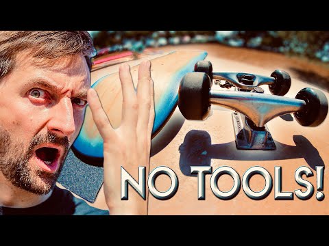 SET UP A SKATEBOARD WITH NO TOOLS CHALLENGE!