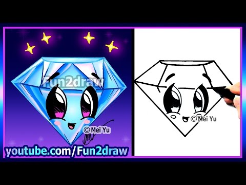 How to Draw Step by Step - Easy Cute Diamond for Love Valentines Mothers Day - Fun2draw