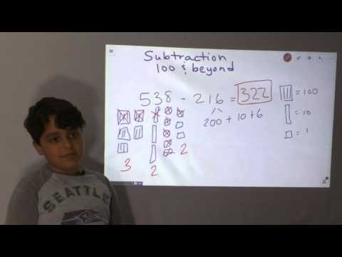 Subtraction 100 + | Mental Math | Kid2Kid Tutorials