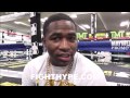 ADRIEN BRONER VISITS FLOYD MAYWEATHER IN CAMP; SAYS HE'S "SHARP" AND "READY" AFTER SPARRING SESSION