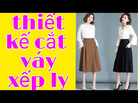 12.thiết kế váy xếp ly pleated skirt design đam mê may vá Thủy vũ 