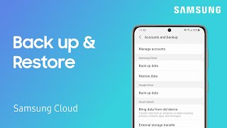 01. Back up and Restore Data on your Galaxy phone using Samsung Cloud | Samsung US