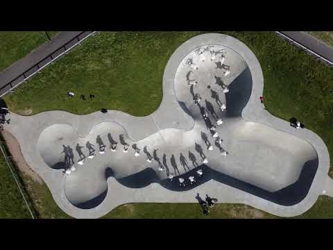 Awesome drone skateboard footage
