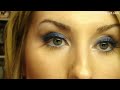 New Year's Eve Blue Cat Eye Makeup