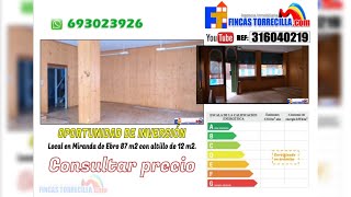 Oportunidad de inversión en local en venta en Miranda de Ebro acondicionado y con persianas.