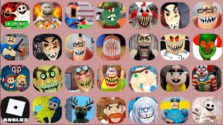 Roblox,Baldis Basics Clic,The Baby In Yellow,Granny Chapter 5,Mr Meat,The Baby In Yellow...