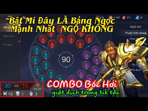 Bật Mí Bảng Ngọc NGỘ KHÔNG Mạnh Nhất 1 Gậy Chết Luôn | Liên Quân Mobile