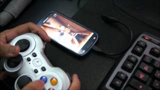 Playing Max Payne on S3 with wireless gamepad.