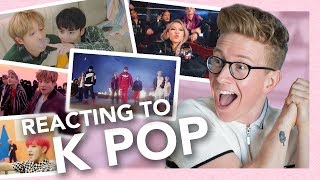 reacting to k-pop (exo, bts, blackpink, seventeen, holland & more!!)