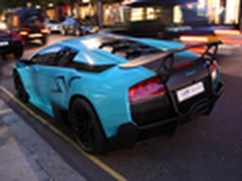 4WheelsofLux records a turquoise Lamborghini Murcielago LP6704 SV 