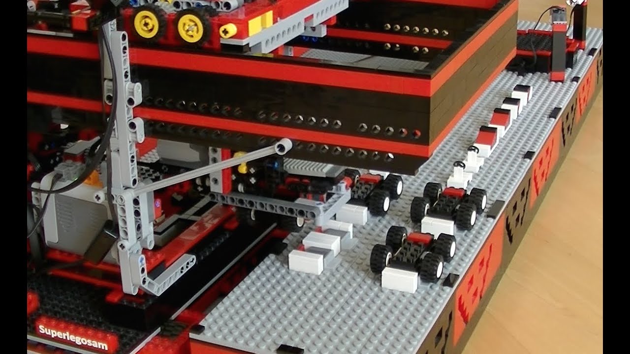 Lego car factory - ONLY ONE NXT - YouTube