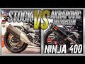 Kawasaki Ninja 400 Akrapovic Full System VS. Stock Exhaust Sound Comparison YouTube Video