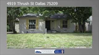 House for Sale in Dallas Texas, 4919 Thrush Street Dallas Texas 75209
