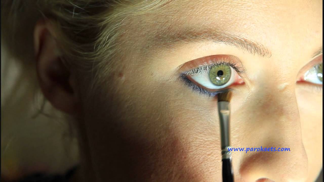 How to line the lower lash line with an eye pencil YouTube