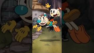 Cuphead And Mugman Riding The Goat
