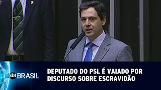 Deputado do PSL é vaiado por discurso sobre escravidão na Câmara | SBT Brasil (14/05/19)