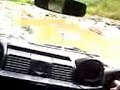 Land Rover TD4 Defender 110 Pick Up Going through a Trail