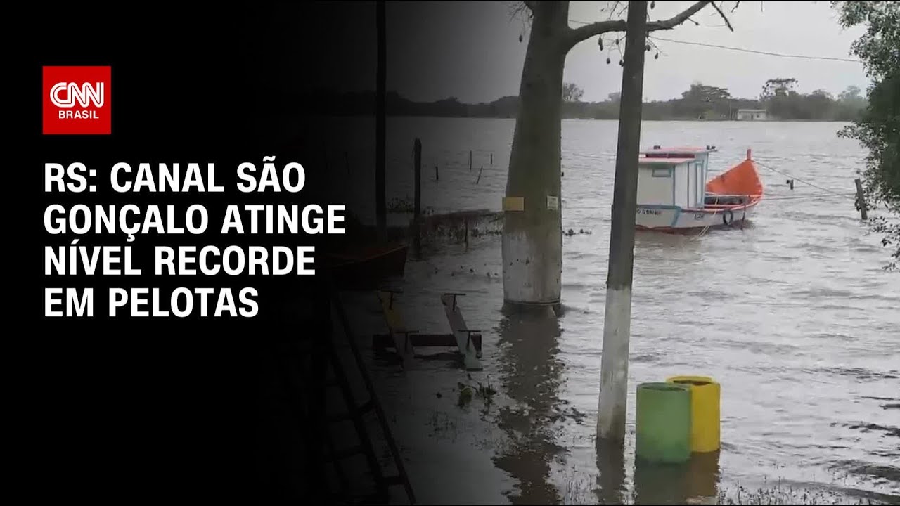 RS: Canal São Gonçalo atinge nível recorde em Pelotas