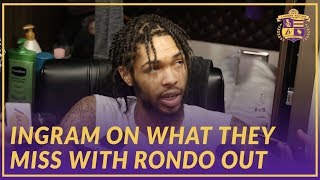 Lakers Interview: Brandon Ingram on What The Team Will Miss With Rajon Rondo Out