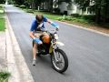 How to ride a motorcycle with 2 broken arms (1974 Kawasaki G4 100 5hi 5lo transmission For sale)
