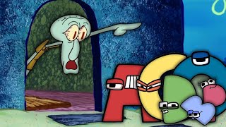 Squidward Kicks Dr Livesey Walk Alphabet Lore Who Get A Pizza From Spongebob Out Of His House Part 1