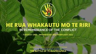 #LIVESTREAM: He Rua Whakautu mo te Riri - In remembrance of the Conflict #teruapekapeka175