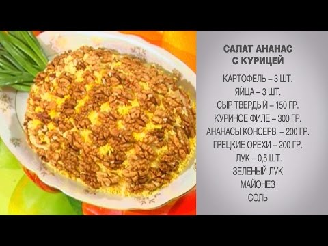 Салат с курицей орехами и ананасом рецепт с пошагово в Салат с курицей орехами и ананасом рецепт с пошагово в