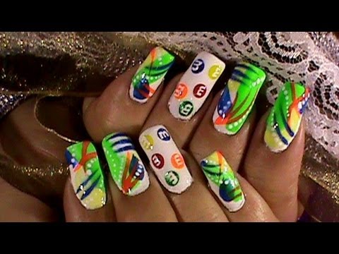 img 1382 m m s abstract nail art design tutorial M&Ms Abstract Nail Art