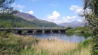 The River Glaslyn Flowing Under Pont Croesor Bridge, Bywyd Gwylit Glaslyn Wildlife, Prenteg