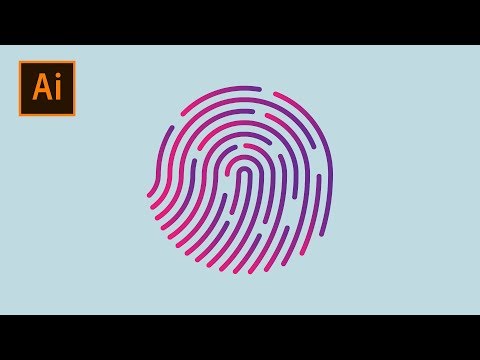 Create Fingerprint Icon in Adobe Illustrator | Thuy Uyen Design