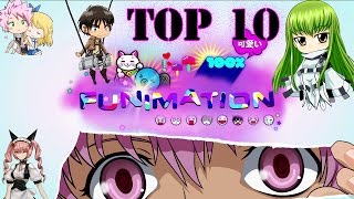 TOP 10 ANIME FROM FUNIMATION OF ALL TIME!?!