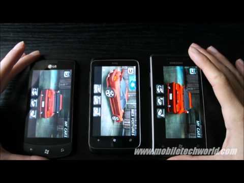Windows Phone 7 Samsung Omnia 7 vs HTC 7 Trophy vs LG Optimus 7: Performance comparison