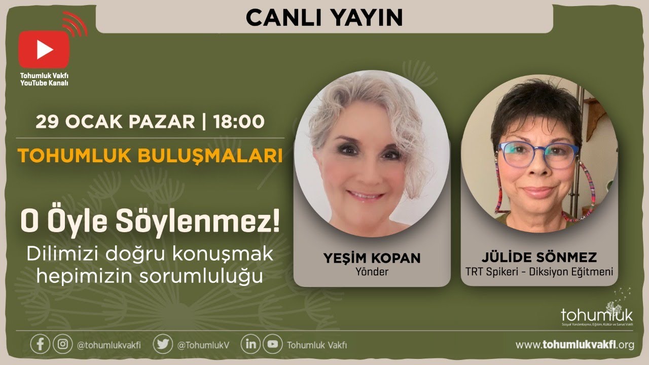 Jülide Sönmez | Tohumluk Buluşmaları | O Öyle Söylenmez!