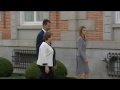 SS.MM. los Reyes saludan a la Presidenta de Chile en el Palacio de la Zarzuela