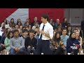 Justin Trudeau confronted by protester angry over Omar Khadr payout