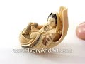 Mammoth Ivory Netsuke - Lady Fortune - Teller
