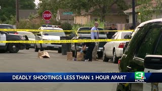Sacramento police investigate deadly shootings less than 1 hour apart
