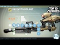 Destiny: Top 10 Most Used Primary Weapons / Statistics By Bungie