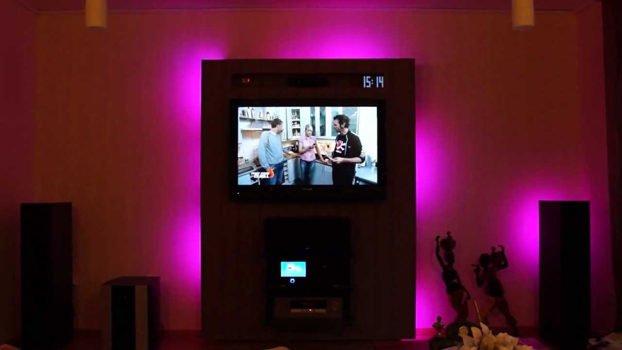 TVWand mit Led´s und Seitenregalen YouTube ~ TVWand mit Led´s und Seitenregalen YouTube ~ Tv Wand Led