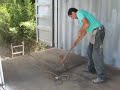 Creating a hole in the floor of a Shipping Container to prepare for a staircase