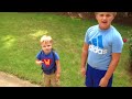 Cutest brother fight ever!  Blue Popsicle is mine haha....this battle has been on going all summer!