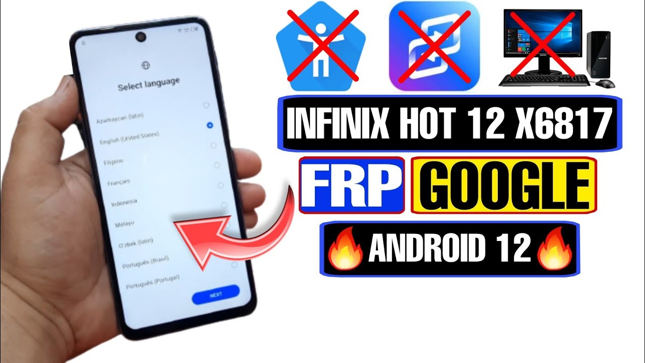 Infinix Hot 12 FRP Bypass Android 12 | Infinix X6817 FRP Infinix Hot 12 FRP Bypass Android 12 | Infinix X6817 FRP