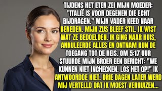 Aan Tafel Zei Mn Moeder Italië Is Voor Wie Bijdraagt. Niemand Keek Me Aan.