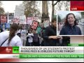 Thousands of UK students protest rising fees, jobless future