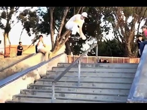 INSTABLAST! - Benihana 50-50 Handrail!! Angry Old Lady!! Ollie Body Varial To 50-50 Handrail!