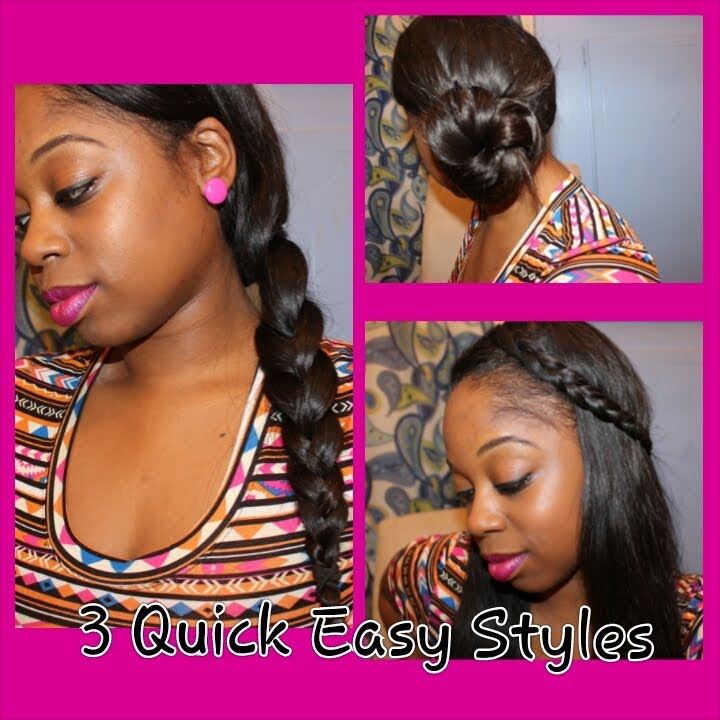 Quick Easy Hair Styles w/ Your Sew in or Upart - YouTube